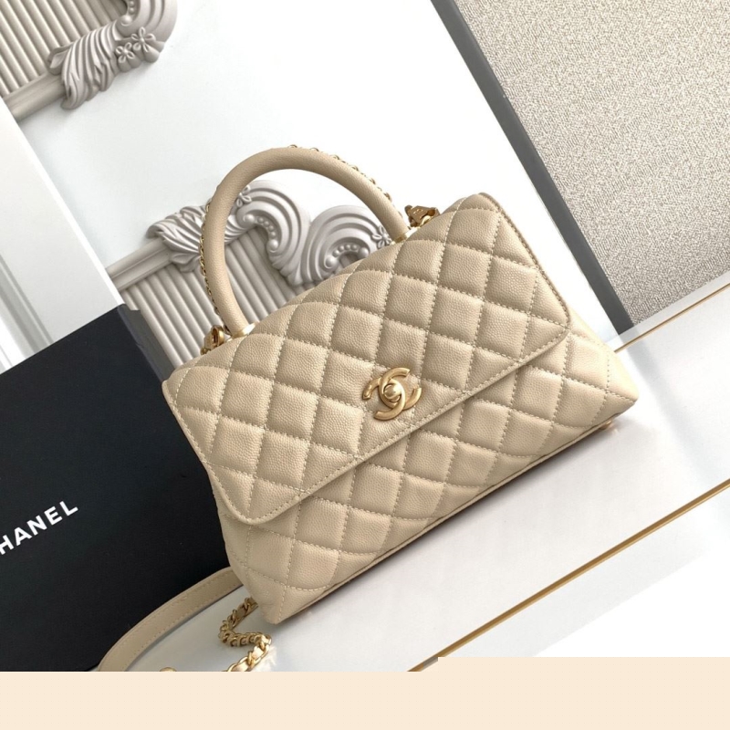 Ch*el top handle bags